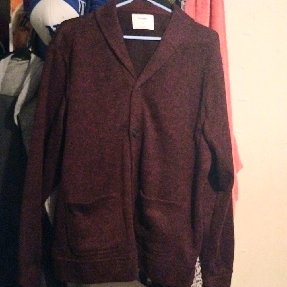 Fleece cardigan sweater